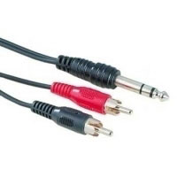 Hama Audio Connecting Cable 2 RCA Male Plugs - 6.3 mm Male Plug Stereo, 2.5 m (00043250)